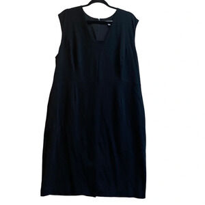Classiques Entrier classic black sleeveless shift dress Sz 18W